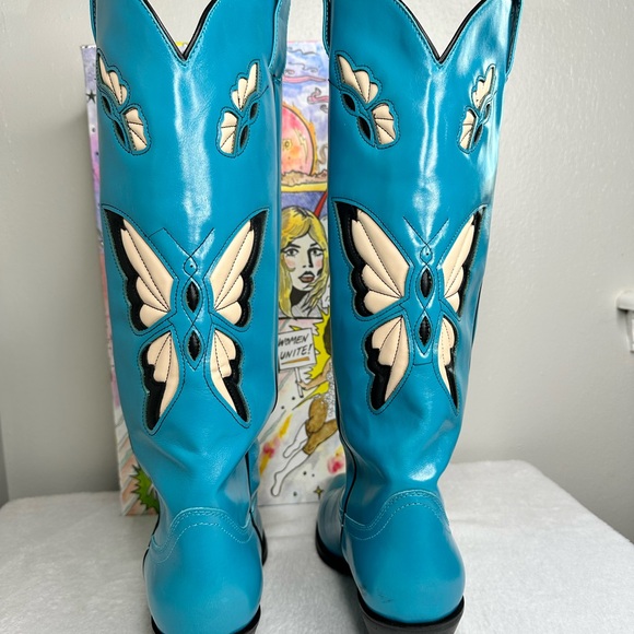 Fly-Away Boot by Jeffery Campbell in blue - Picture 3 of 5